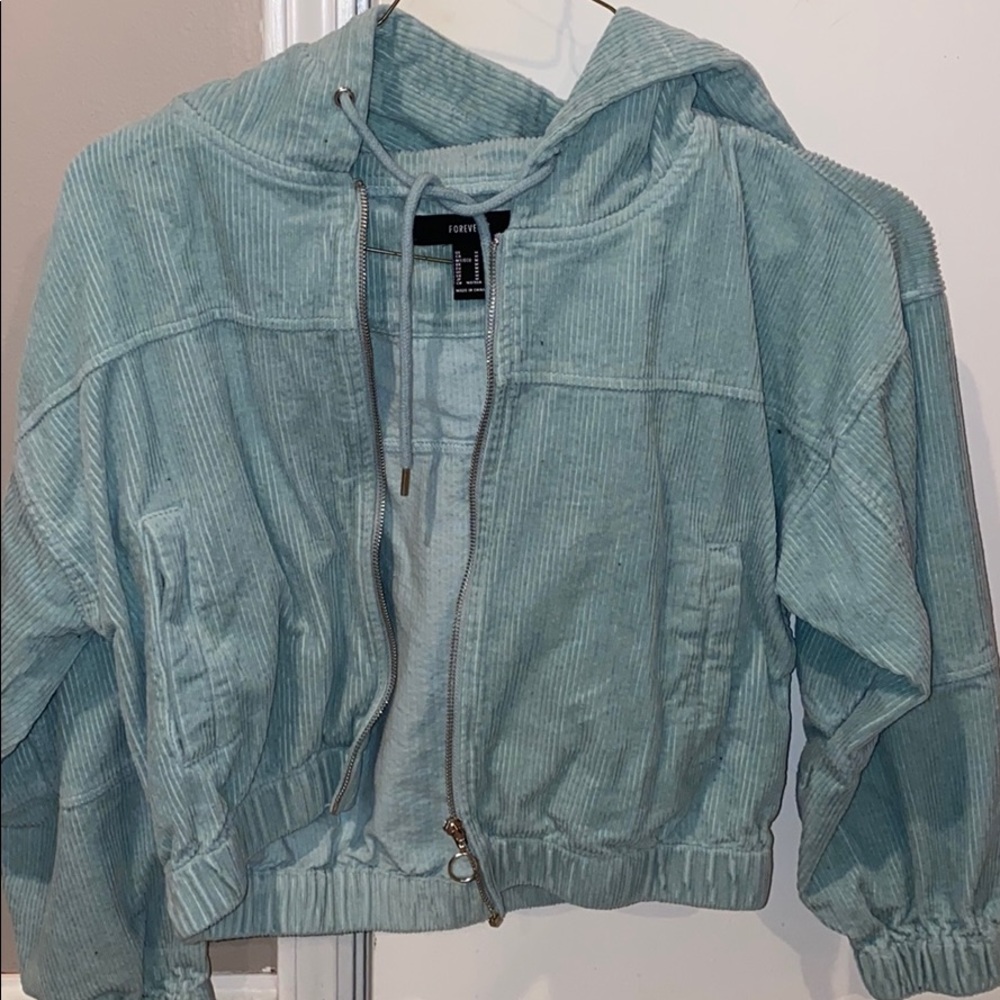 Crop corduroy jacket
